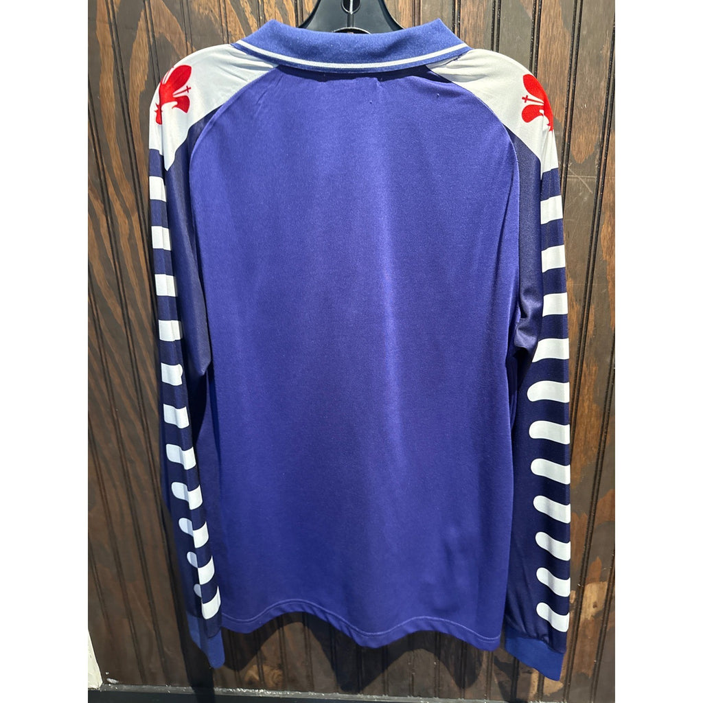 Vintage Fila ACF Fiorentina Nintendo Soccer Jersey Long Sleeve Purple Large 90s