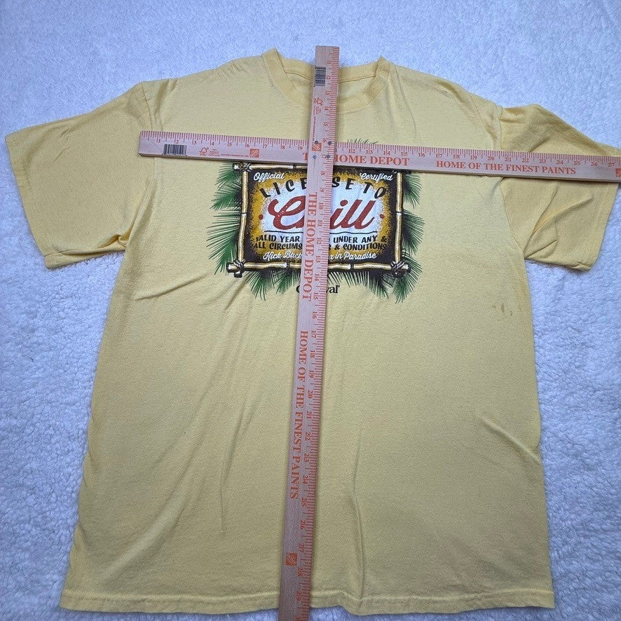 Carnival Official Certified License to Chill Yellow T Shirt Mens XL Graphic Tee