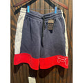 Fila Mens Fleece Shorts Navy White Red Colorblock Drawstring Logo Size Medium