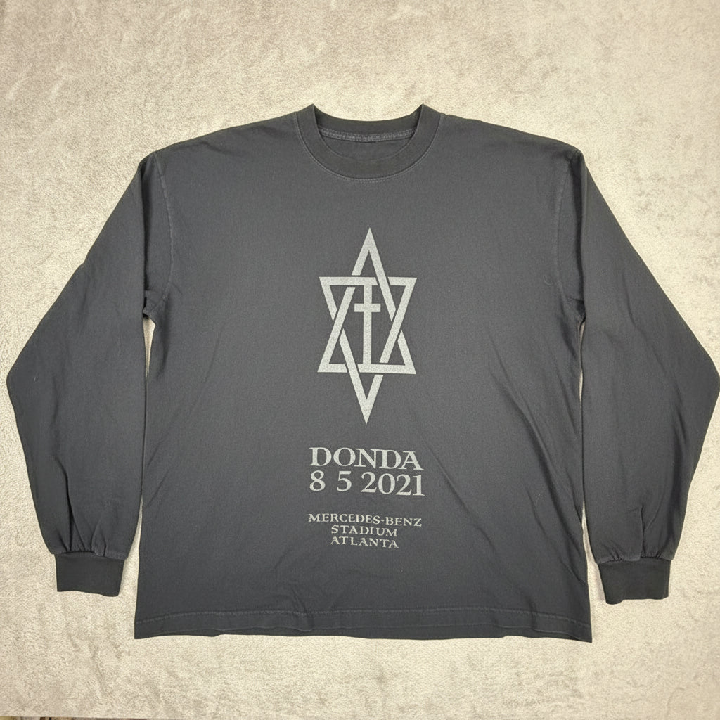 Kanye West DONDA 8 5 2021 Long Sleeve T Shirt Mercedes Benz Stadium Atlanta