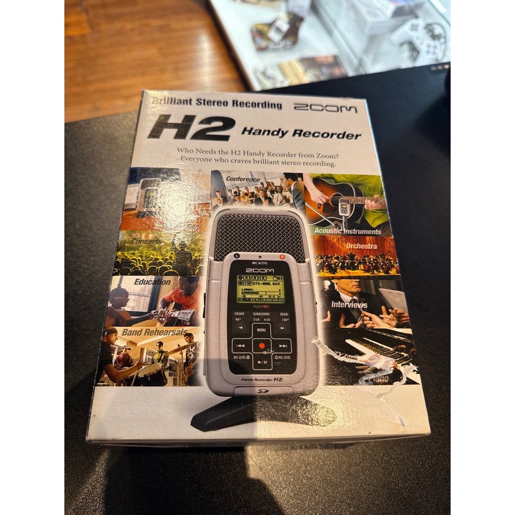 Zoom H2 Handy Recorder Portable Digital Stereo Audio Recorder Silver H2-12000