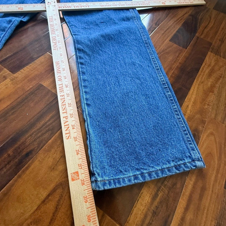 VTG Round House Mens Blue Carpenter Jeans Made in USA Straight Leg 34x30 Work