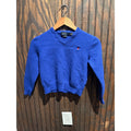 Polo Ralph Lauren Kids Royal Blue Boiled Wool V-Neck Sweater Size L/G 14-16