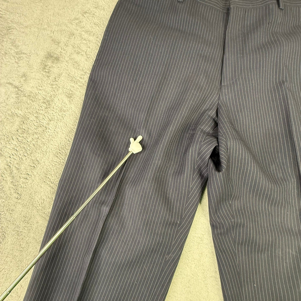 Polo Ralph Lauren Navy Blue Pinstripe Blazer Made in Italy Mens Two Button