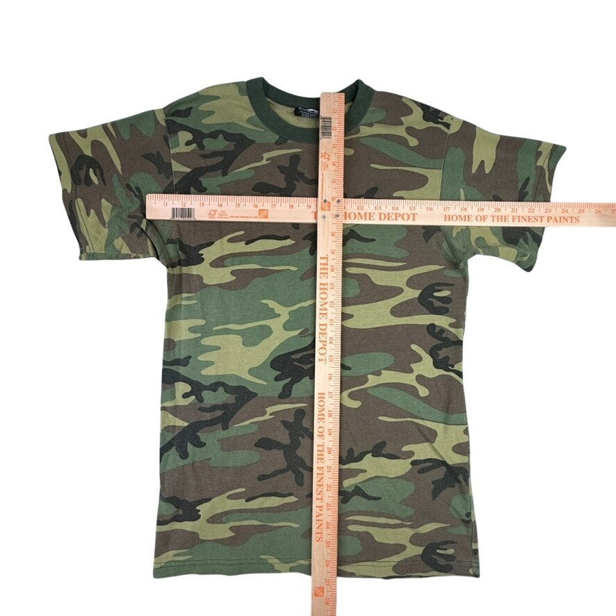 ROTHCO Camouflage T Shirt Woodland Pattern Short Sleeve Casual Mens Size M