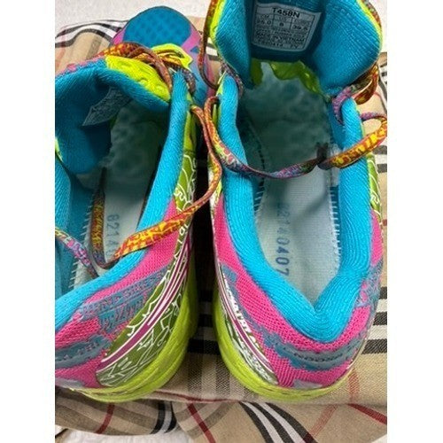Asics Gel Noosa Tri 9 Women's Running Shoes Teal Pink Yellow Size 8