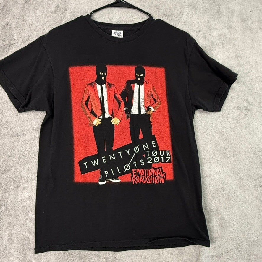 Twenty One Pilots Emotional Roadshow Tour 2017 Black T Shirt Size Medium