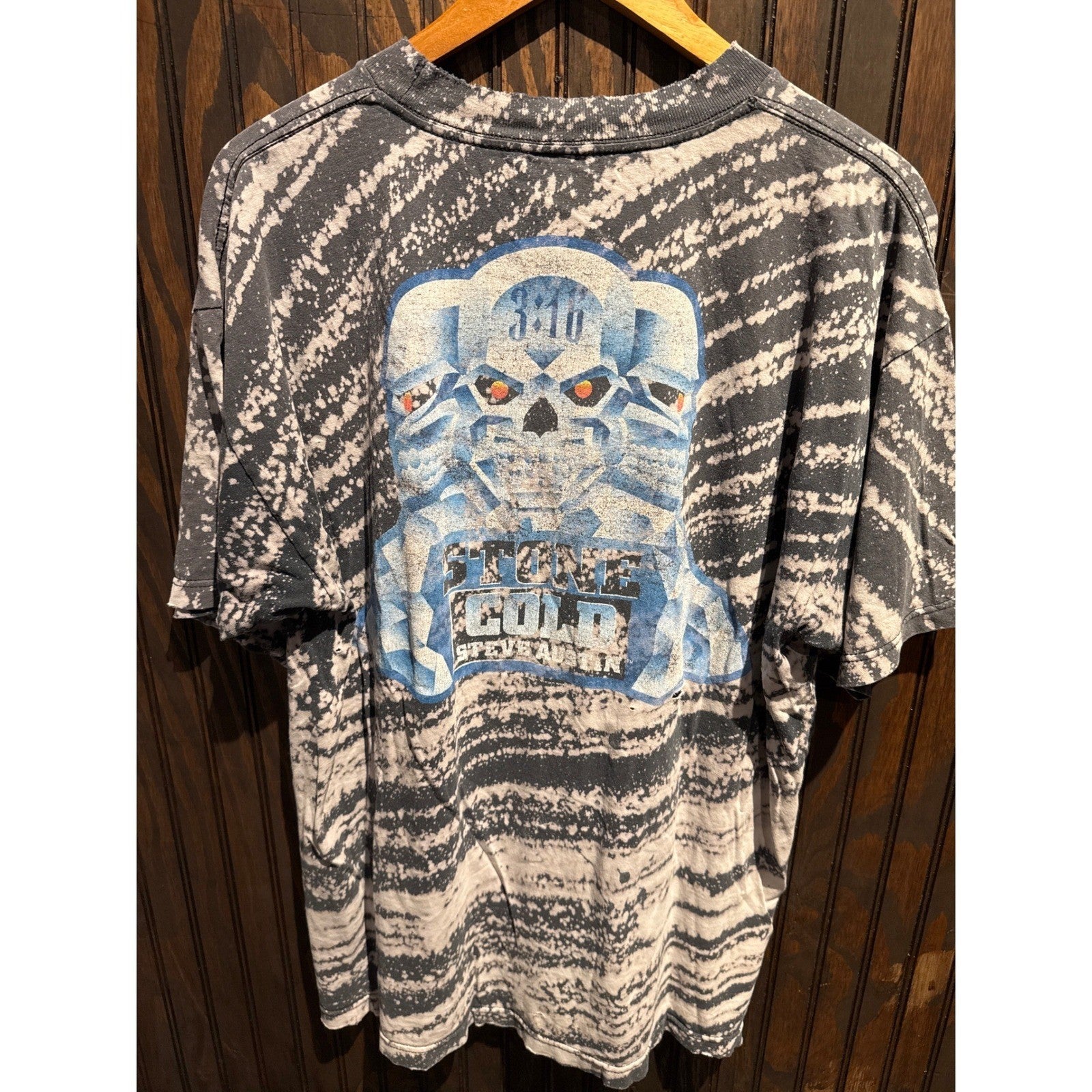 Vintage Austin 3:16 Stone Cold Steve Austin Acid Wash Distressed T-Shirt XL