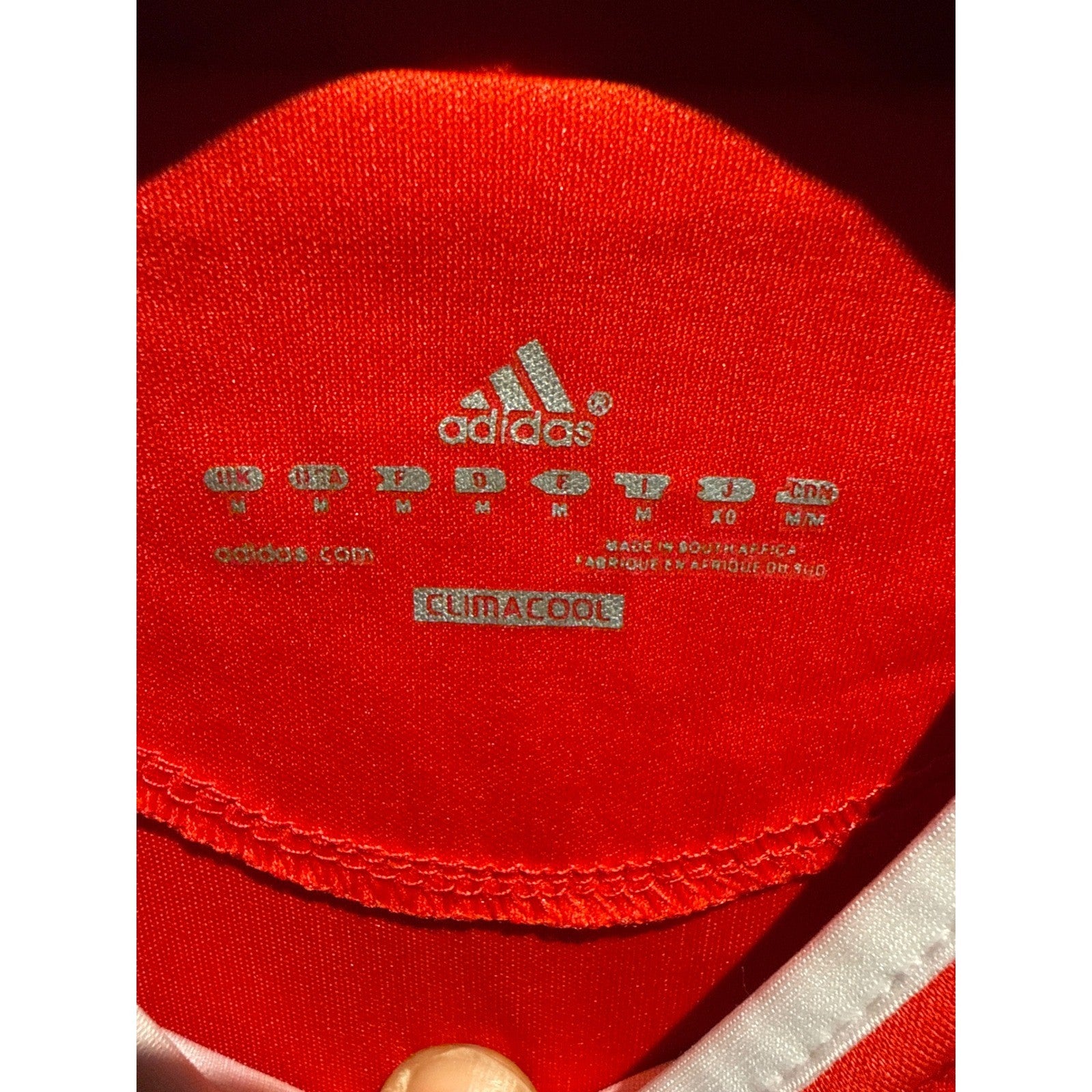 Adidas Uganda National Team Soccer Jersey Red FUFA ClimaCool Shirt Mens Small
