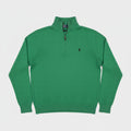 Polo Ralph Lauren Mens Green 1/4 Zip Sweater 100% Cotton Size XL