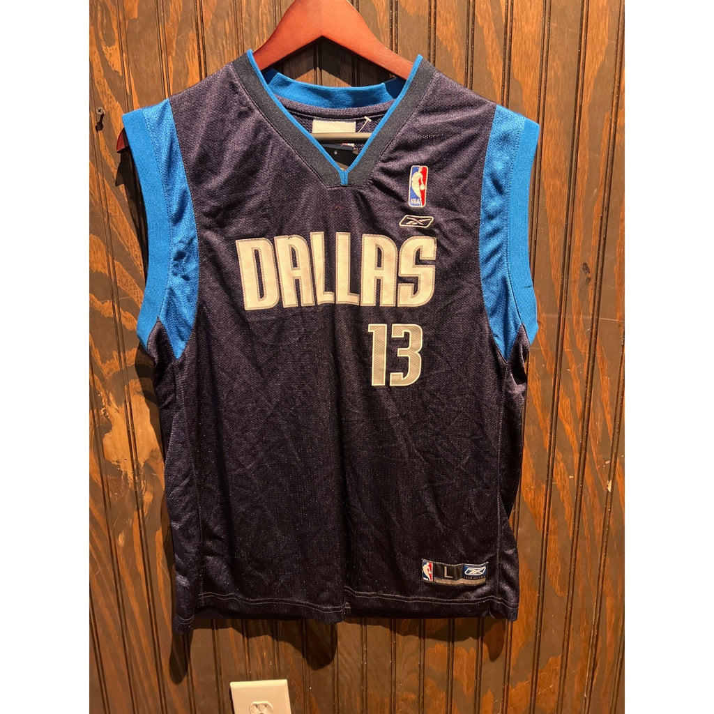 Reebok Dallas Mavericks Steve Nash 13 Jersey Navy Blue Mens Large Y2K NBA
