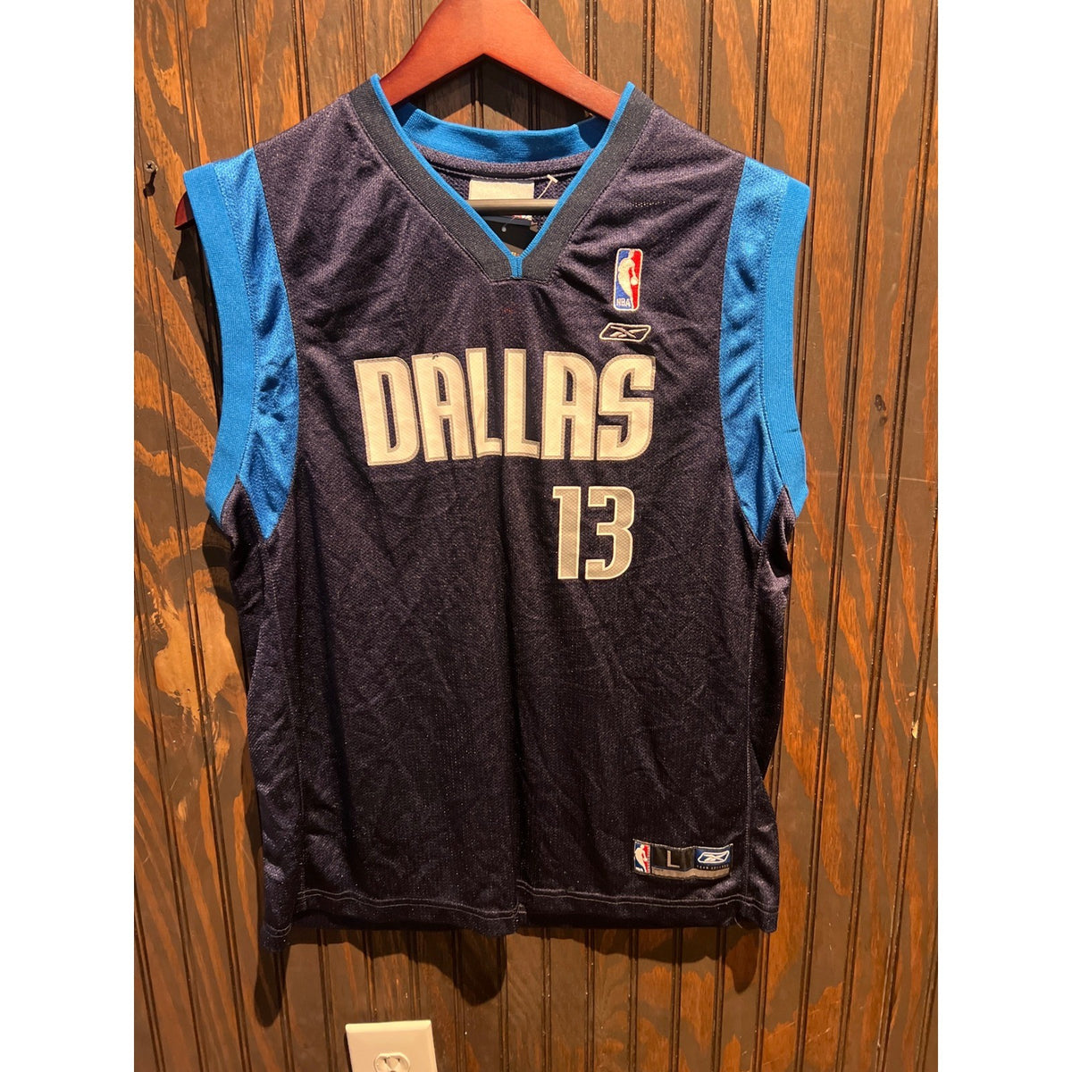 Reebok Dallas Mavericks Steve Nash 13 Jersey Navy Blue Mens Large Y2K NBA