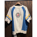 Vintage Kenny Rogers Nautical Short Sleeve Sweatshirt White Blue Embroidered L