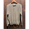Lacoste Mens V-Neck Sweater Sage Green Textured Waffle Knit Size US M FR 4