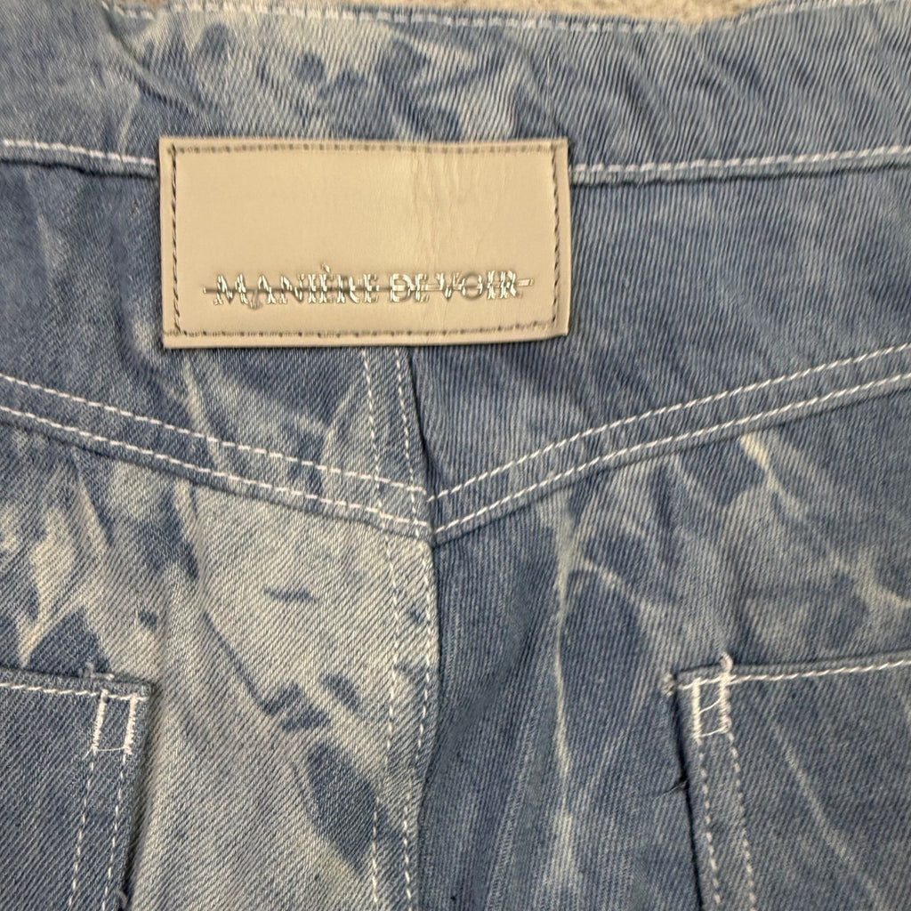 Manière De Voir Acid Wash Panel Denim Jeans – Y2K Streetwear