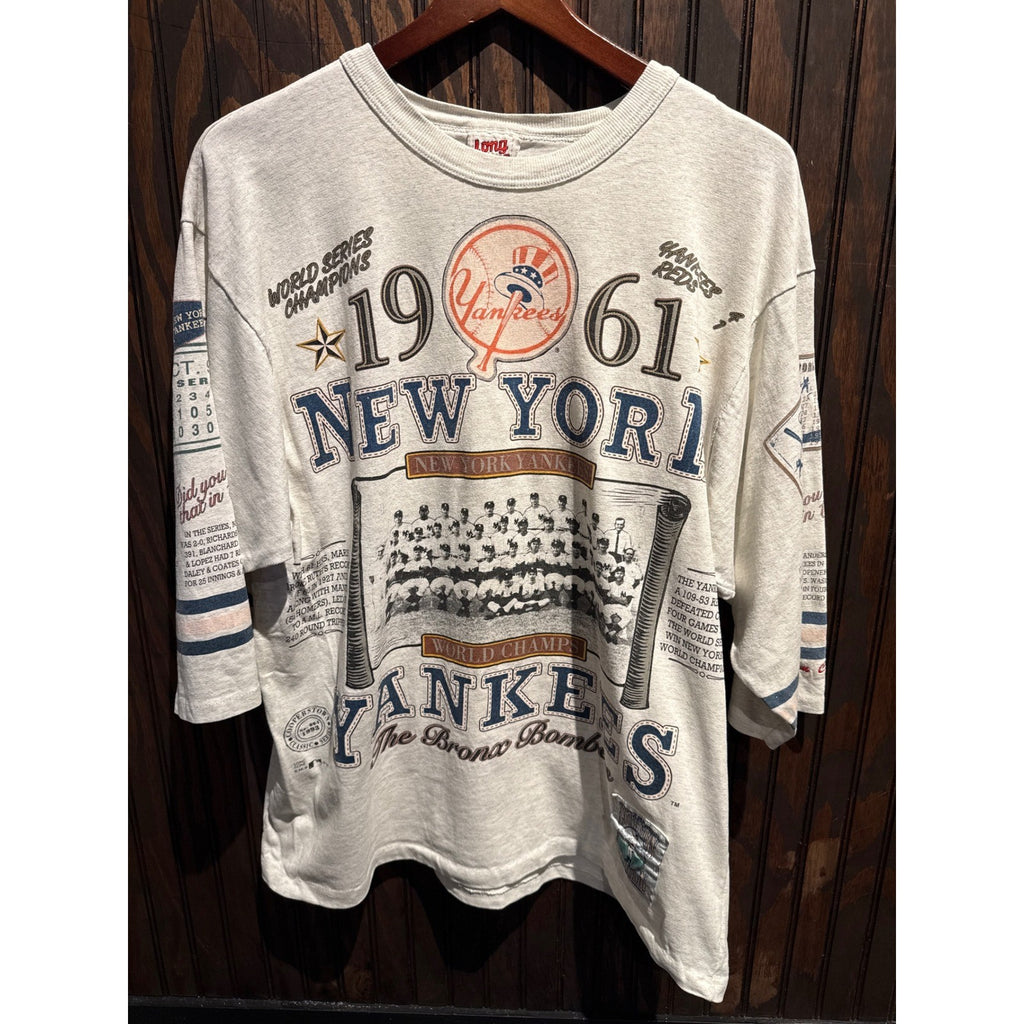 Vintage Long Gone New York Yankees 1961 World Series Champions AOP T-Shirt XL