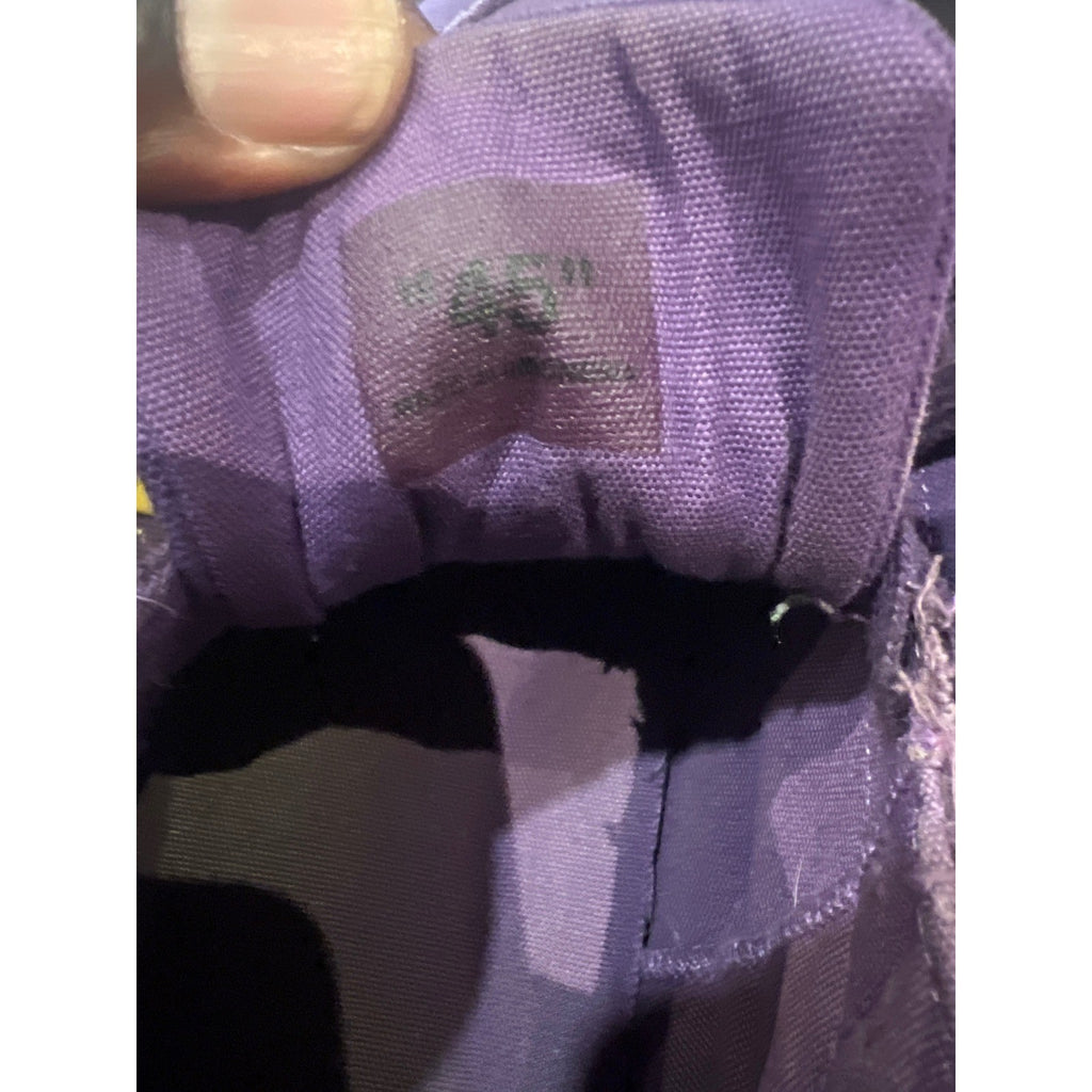 Off-White Low Vulcanized Purple Canvas Sneakers Yellow Arrow Logo Black Sole