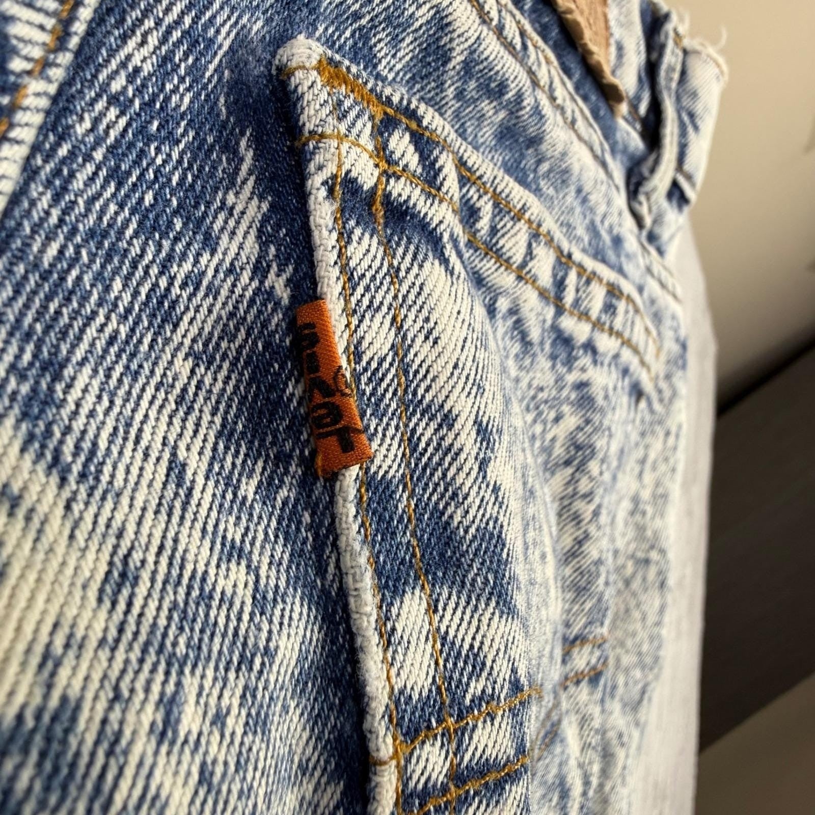Vintage 80s Levi's 515 Orange Tab Acid Wash Made in USA