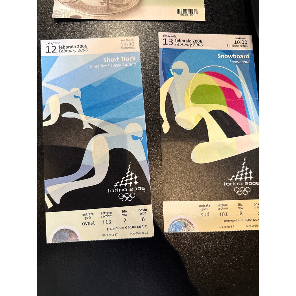 Vintage Sports Ticket Lot 2004-2006 Torino Olympics Wimbledon Euro 2004 Chelsea