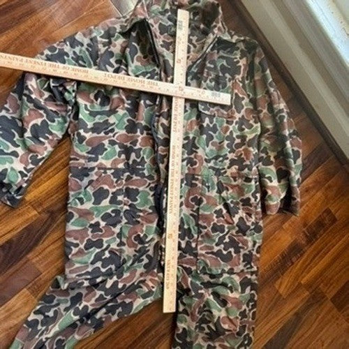 Vintage Kmart Duck Camo Coveralls Jumpsuit Mens 46 Regular Workwear Hunting Zip