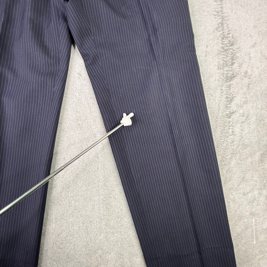 Polo Ralph Lauren Navy Blue Pinstripe Blazer Made in Italy Mens Two Button