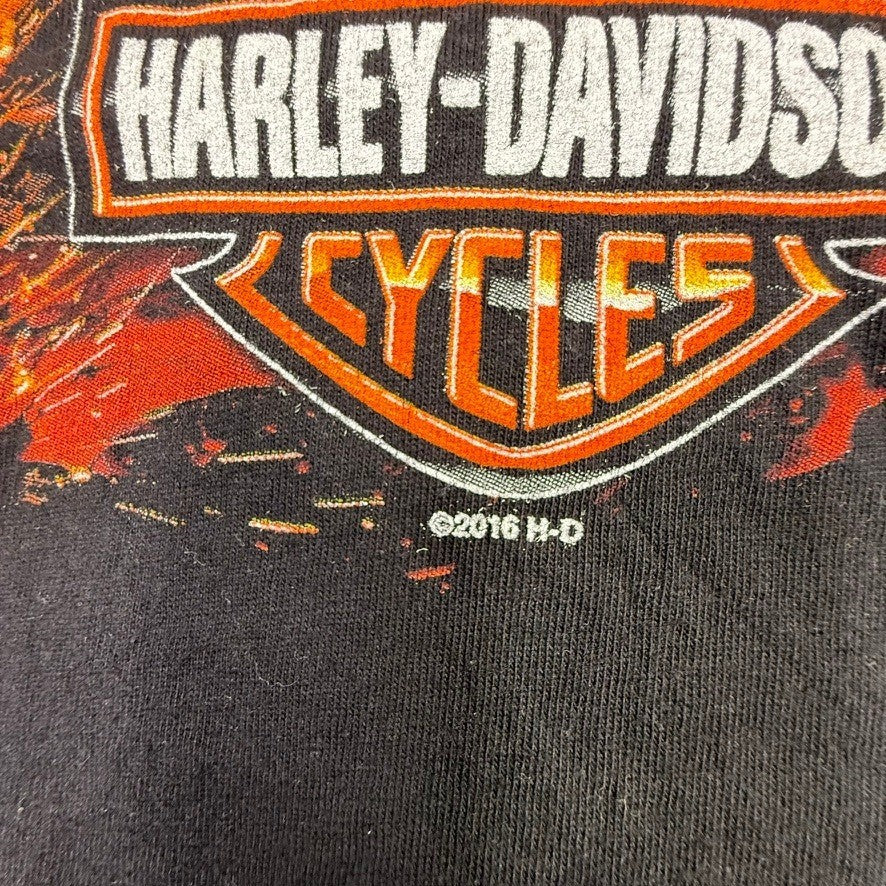 Harley Davidson Man O War Lexington KY Skull Motorcycle T Shirt XL Black 2016