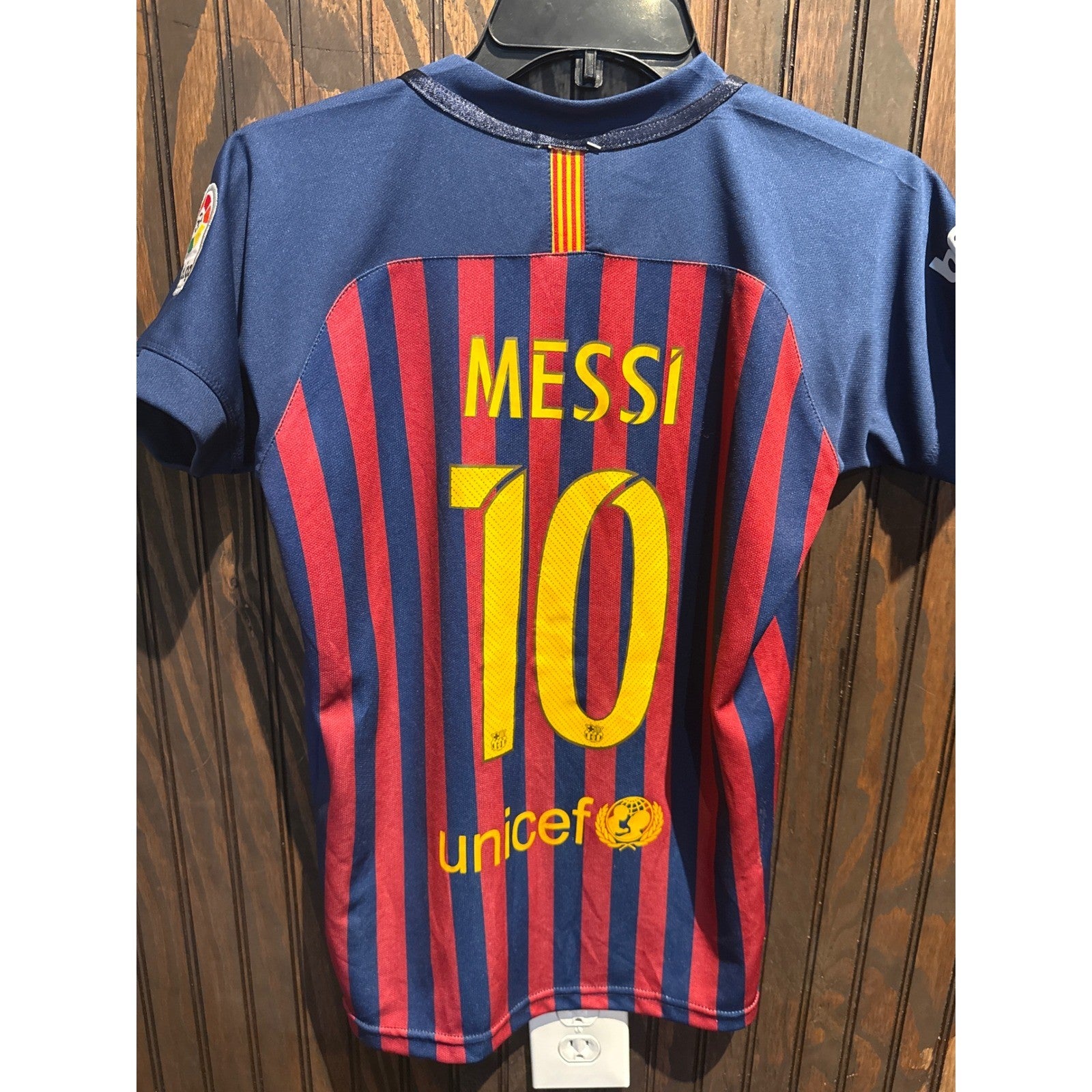Nike FC Barcelona 2018-19 Home Jersey Messi 10 Blue Red Aeroswift Size 12