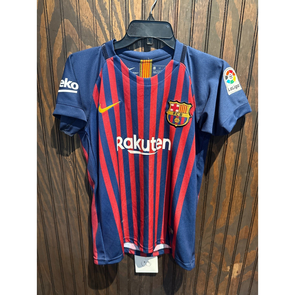 Nike FC Barcelona 2018-19 Home Jersey Messi 10 Blue Red Aeroswift Size 12