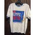 Vintage 1996 Atlanta Olympics The Olympic Woman T-Shirt White Blue Mens M/L