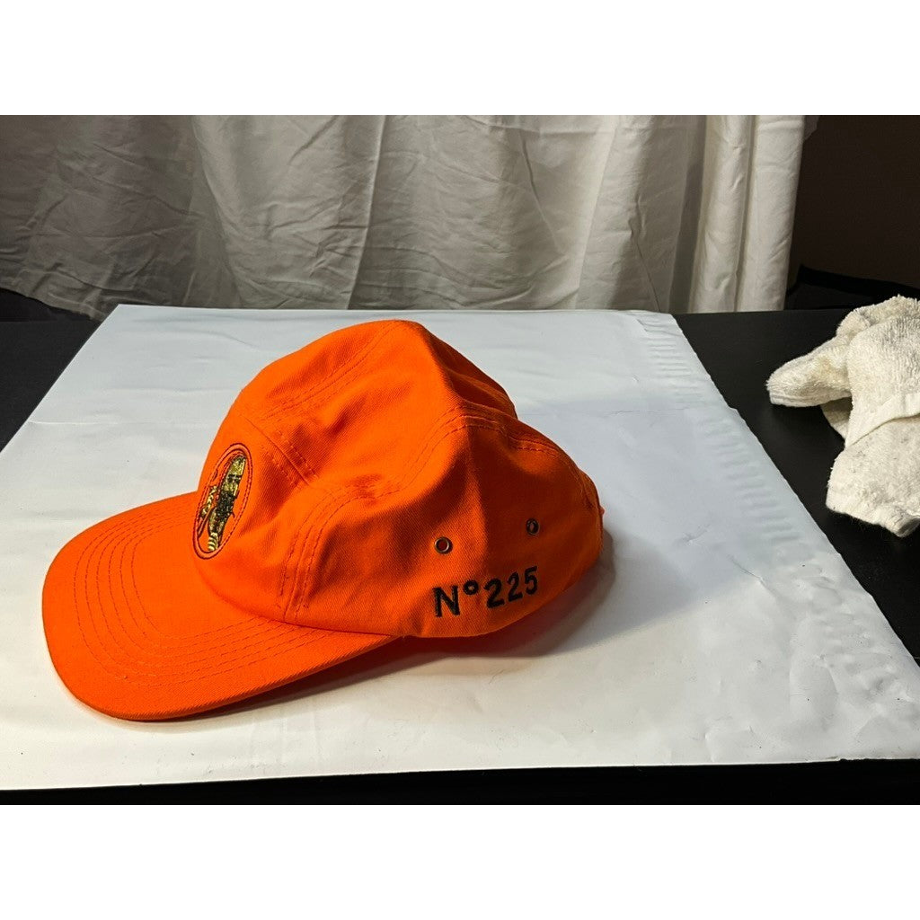 Orange 5 Panel Hat with Graphic Patch and Number Detail