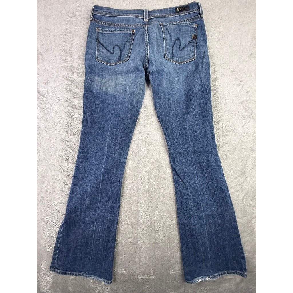 Citizens of Humanity Ingrid 002 Low Waist Flare Jeans Blue Stretch Size 29 USA