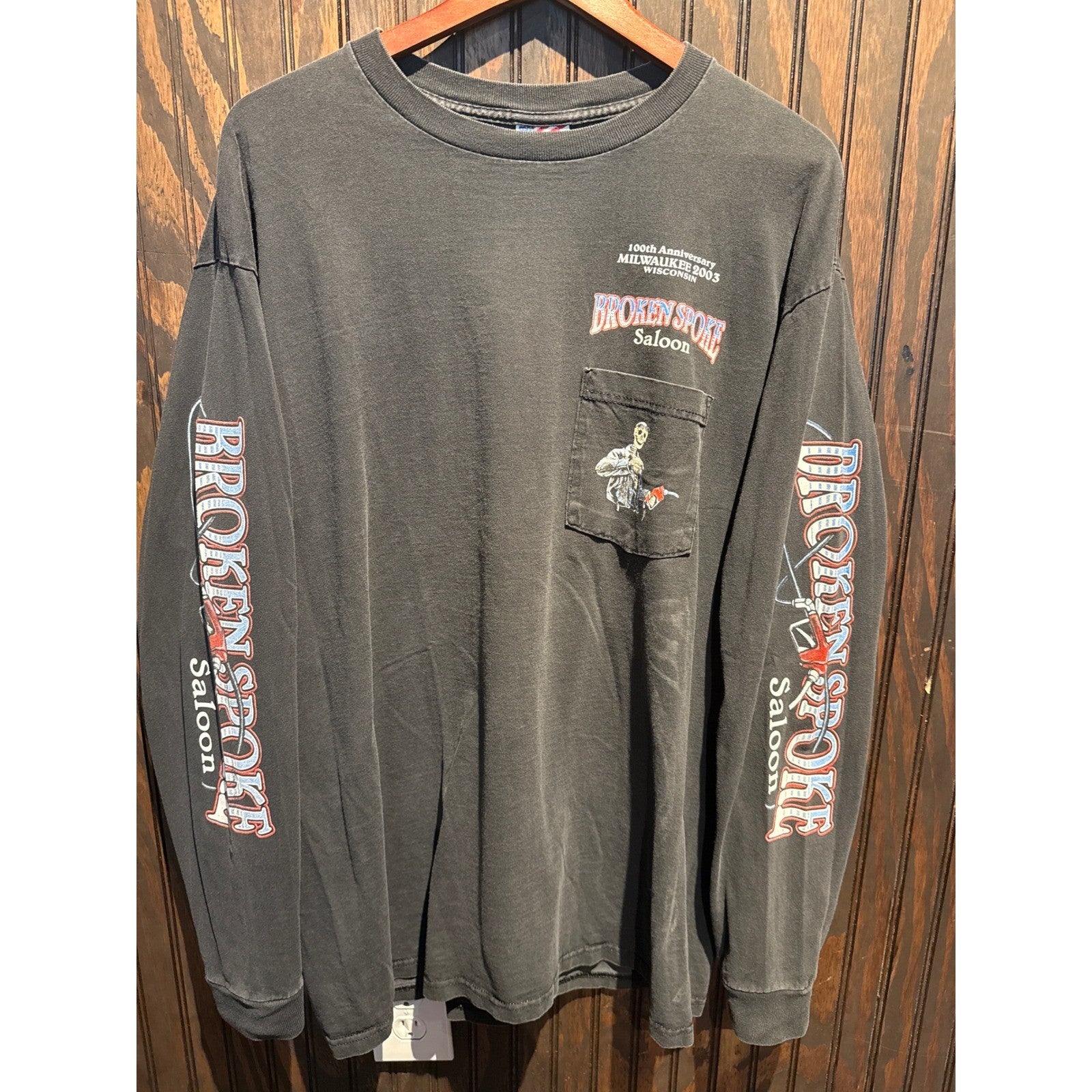 Vintage 2003 100th Anniversary Broken Spoke Saloon Long Sleeve XL