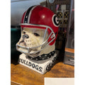 Georgia Bulldogs Uga Mascot Bust Football Helmet Figurine NCAA SEC Red Black