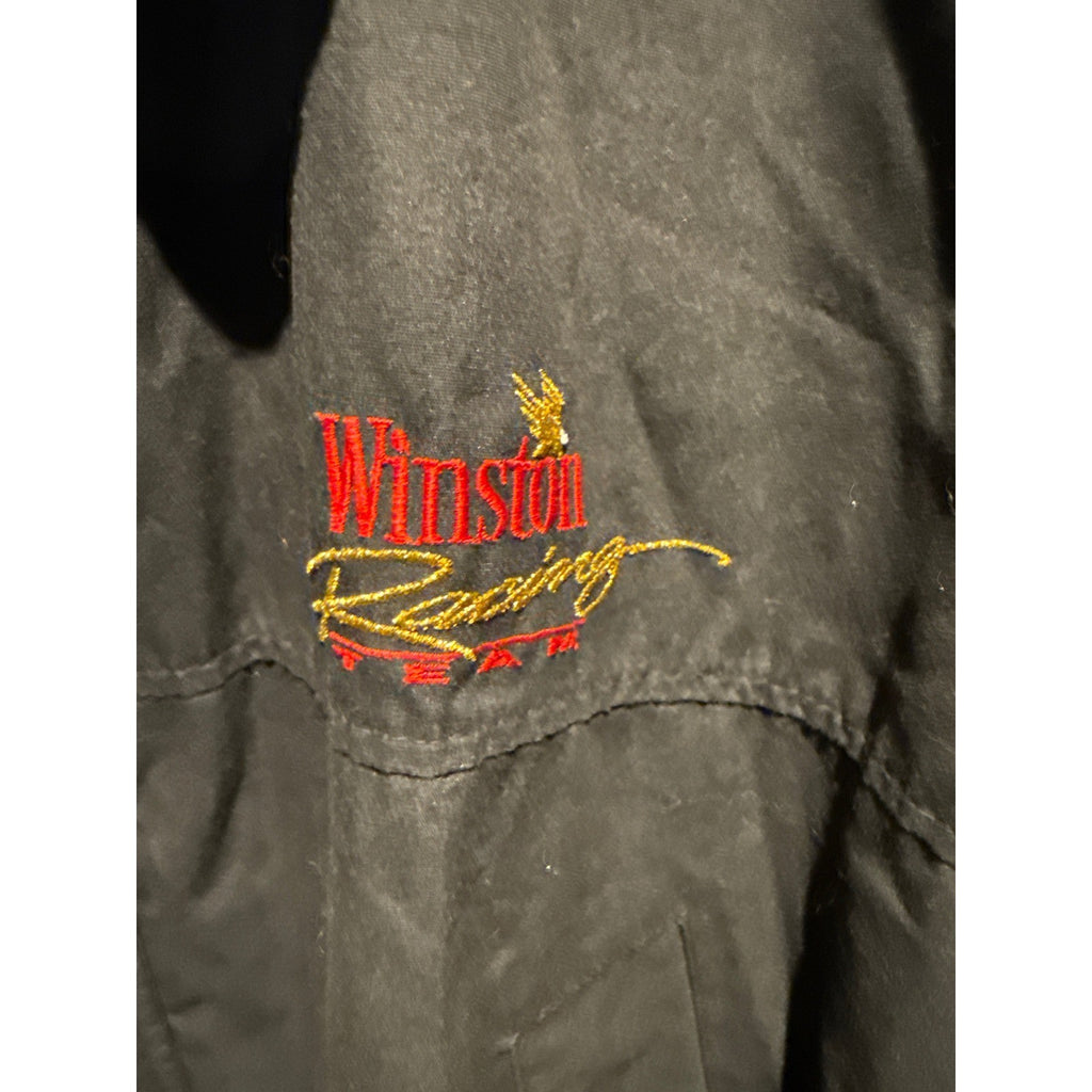 Vintage Winston Racing Team Jacket Swingster Black Red NASCAR Bomber Large XL