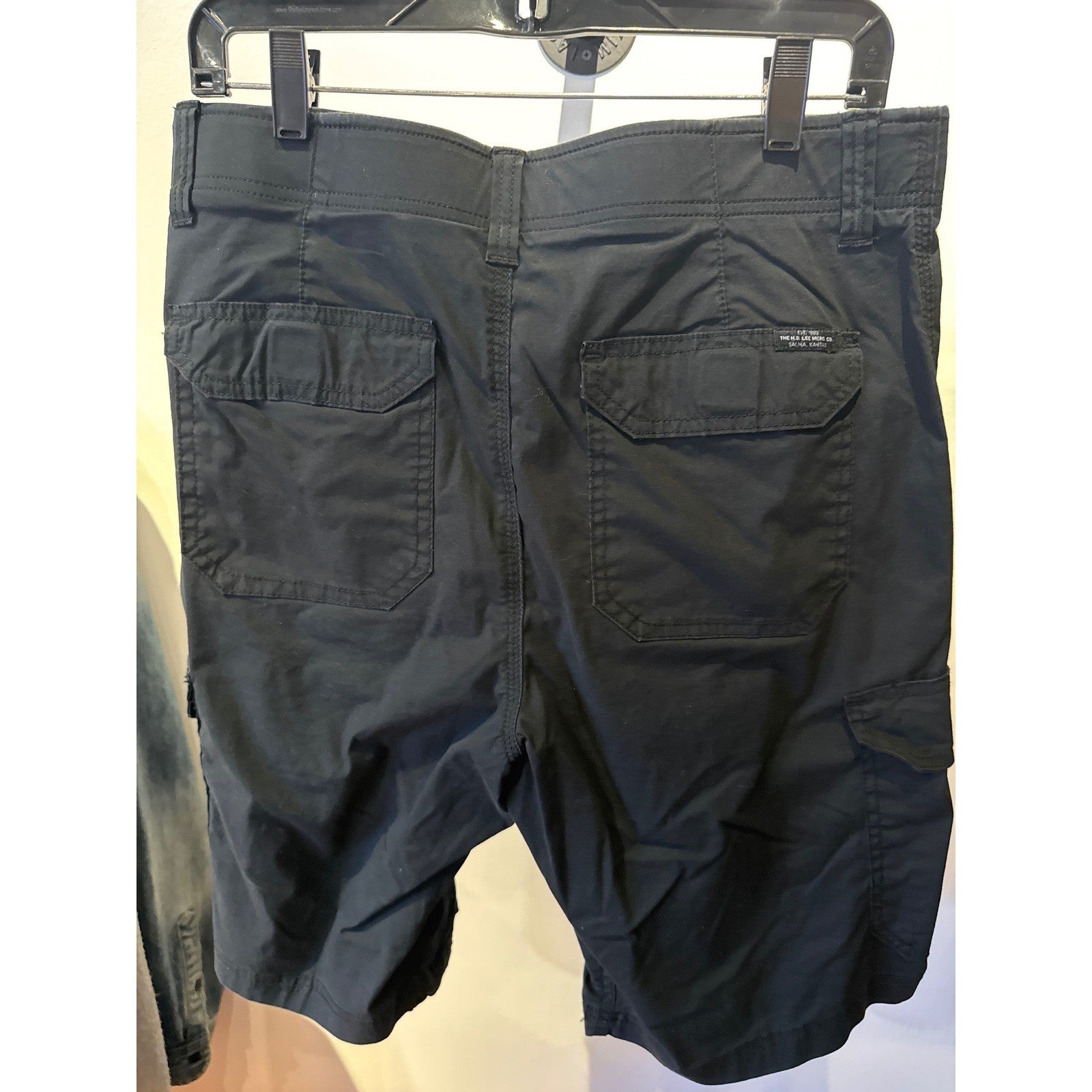 My Favorite Clothes Mens Black Cargo Shorts Relaxed Fit Utility Pockets NWT