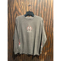 West Coast Choppers Long Sleeve Shirt Gray Flame Graphic Biker Y2K Mens L 28x20