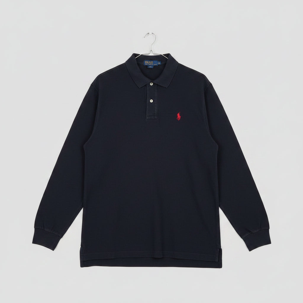 Polo Ralph Lauren Long Sleeve Classic Fit Polo Shirt Black Men's XL