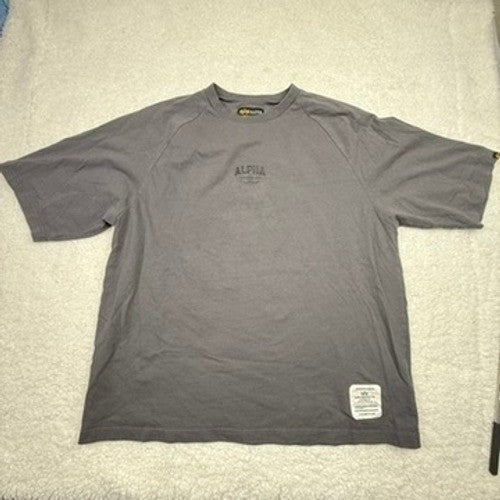 Alpha Industries Gray T Shirt XL TG Official US Defense Dept Contractor
