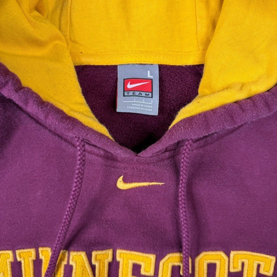 Nike Minnesota Golden Gophers NCAA Hoodie Maroon Gold Pullover Fleece L