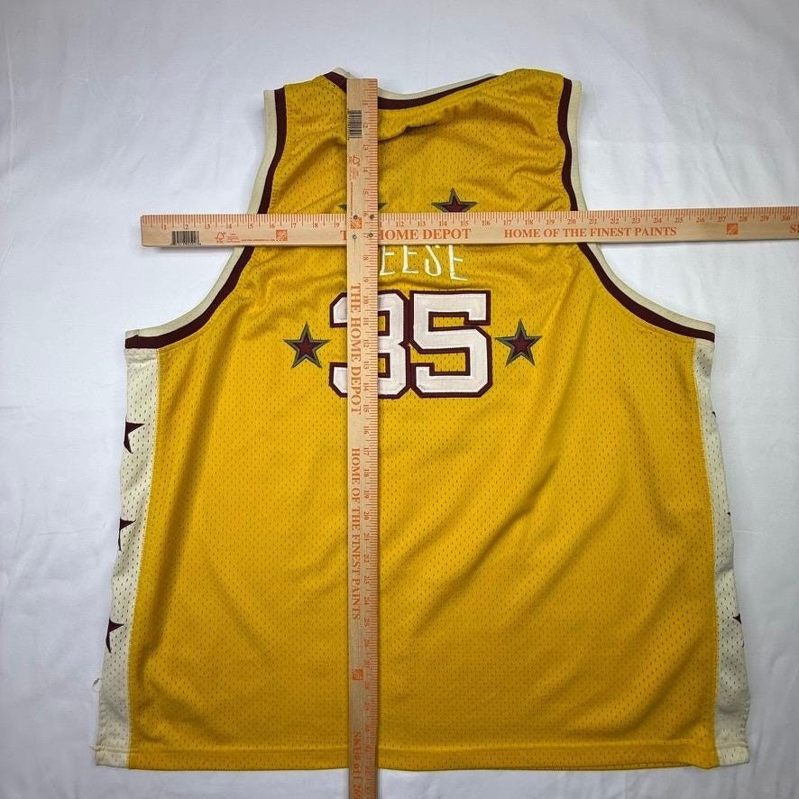 Harlem Globetrotters Platinum FUBU Basketball Jersey Geese 35 4X Yellow