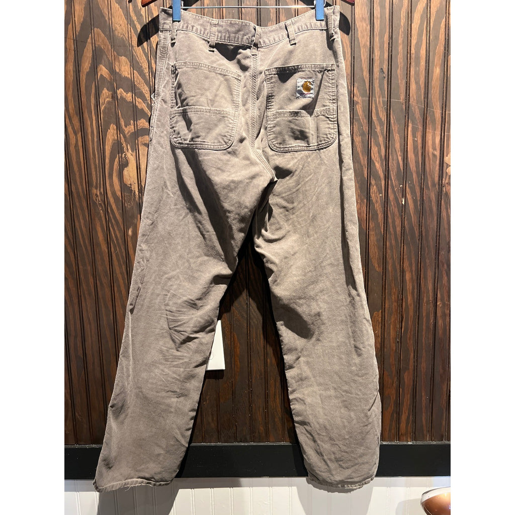 Carhartt WIP Simple Pant Grey Corduroy Relaxed Straight Workwear Mens 29x34