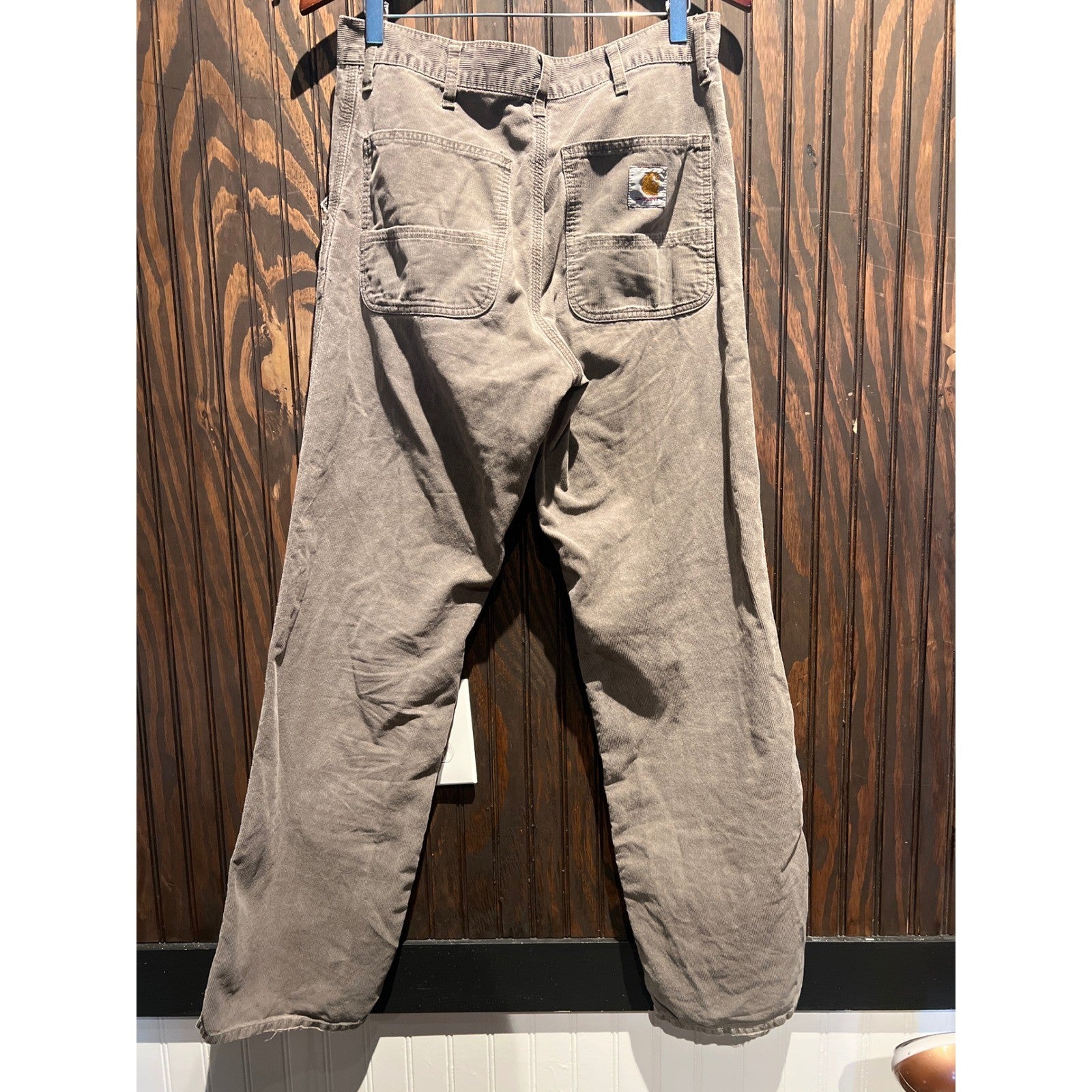 Carhartt WIP Simple Pant Grey Corduroy Relaxed Straight Workwear Mens 29x34