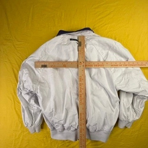 Nautica Reversible Bomber Jacket Blue White Yacht Club Graphic Mens XL
