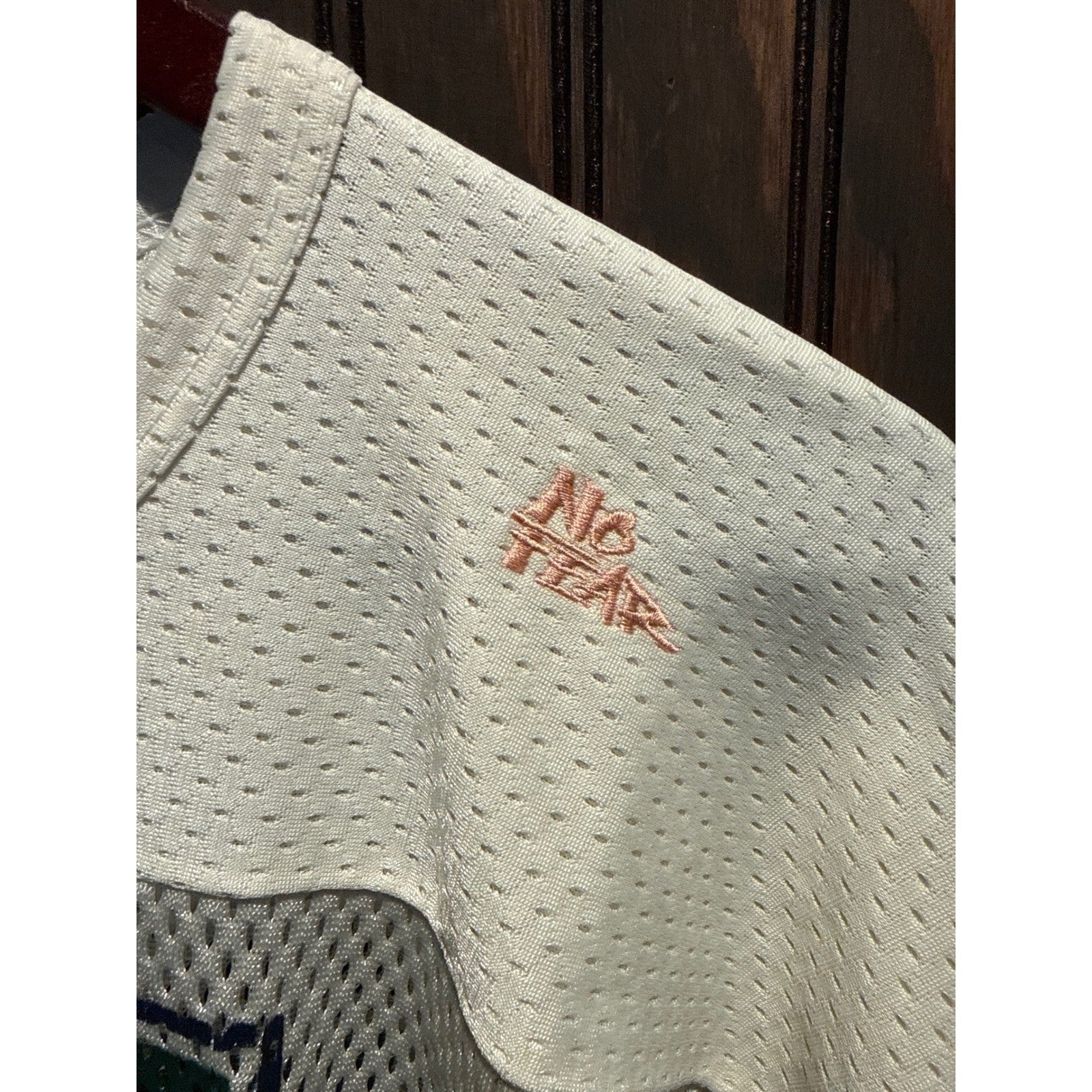 Vintage 1990s No Fear Wilson Mesh Football Jersey White Green Mens L XL