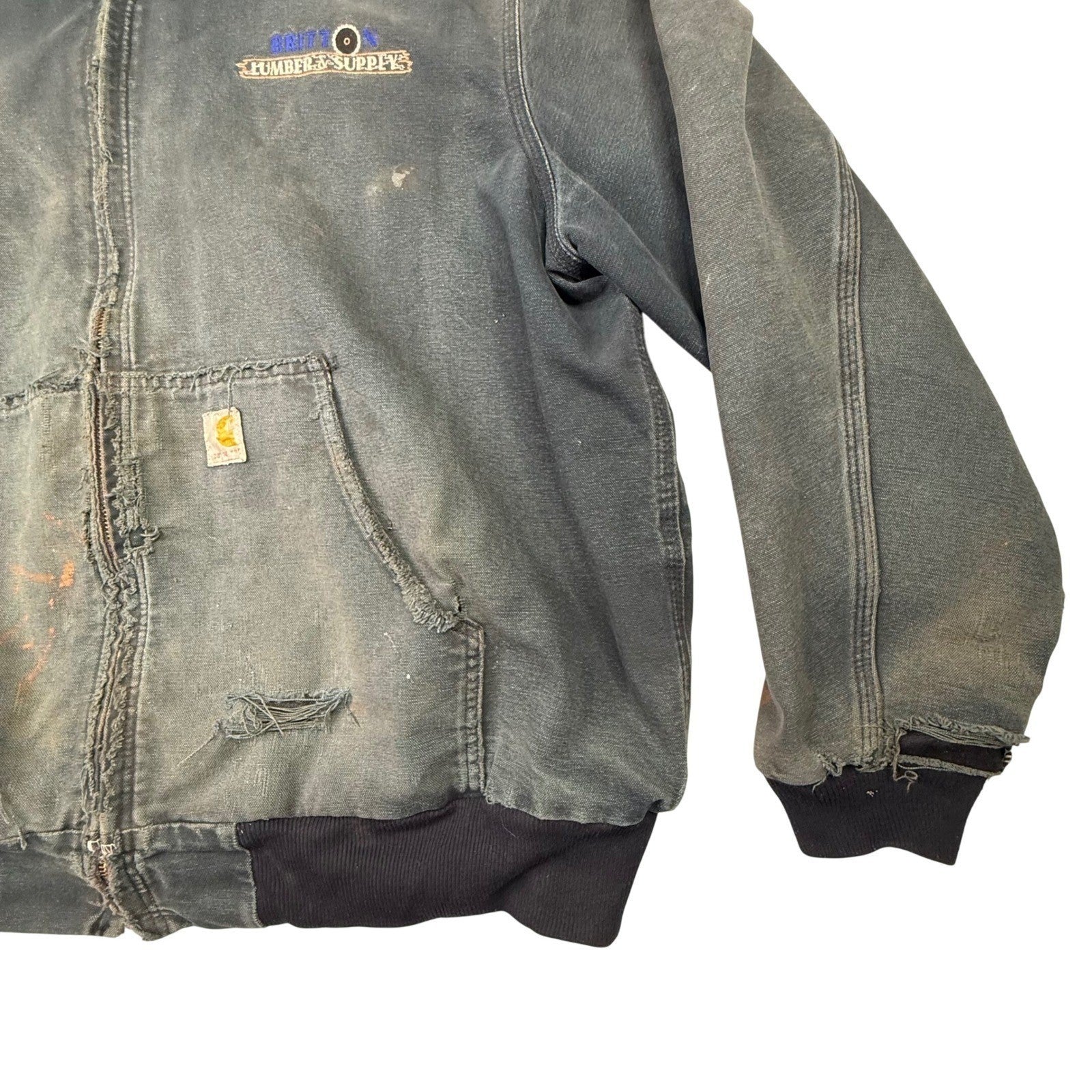 Carhartt Men's Washed Duck Arctic Quilt Lined Hooded Jacket Lined Full Zip 2XL