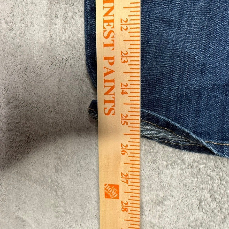 7 For All Mankind Slim Straight Blue Wash Denim Jeans Women's Size 30 x 26