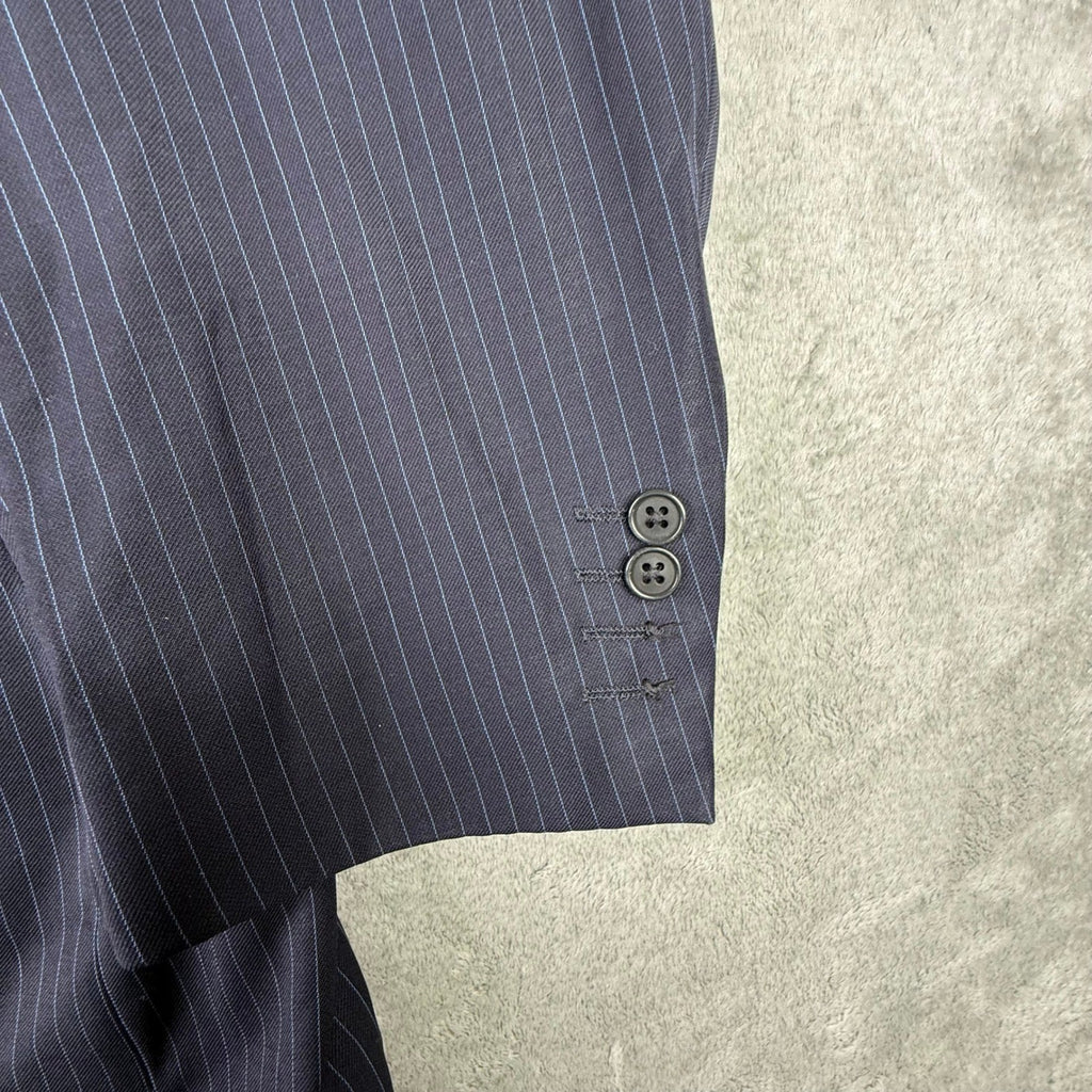 Ted Baker Endurance Mens Navy Blue Pinstripe 3-Button Blazer Suit Jacket 50R