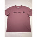 Carhartt Men's Short Sleeve T Shirt Logo Graphic Burgundy Heather Size XL