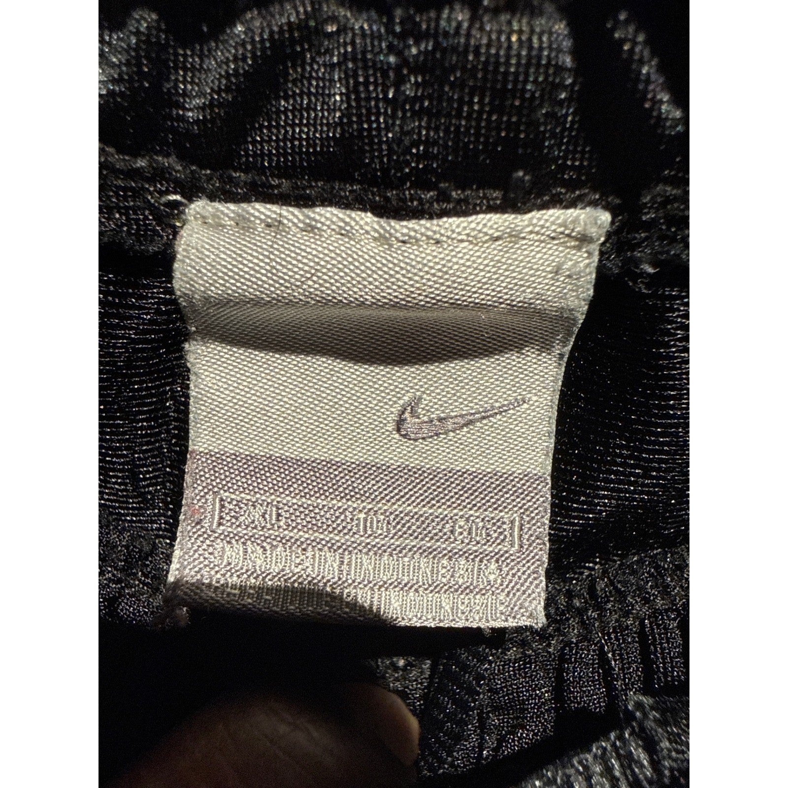 Nike Mens Track Pants Black White Side Stripe Swoosh Athletic Warm Up Bottoms