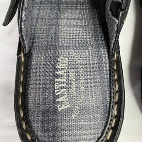 Eastland MAE Black Leather Clog Mules Women's Size 8 M Buckle Strap Comfort